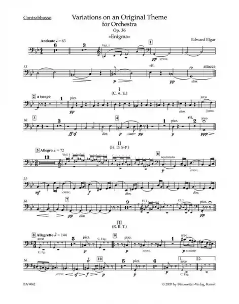 Enigma-Variationen op.36 für Orchester Preis Gesenkt