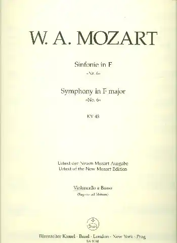 Preis Gesenkt Sinfonie F-Dur KV43 Nr.6 für Orchester