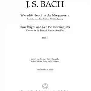 Abverkauf Wie schön leuchtet der Morgenstern Kantate Nr.1 BWV1