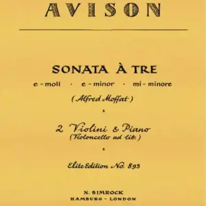 Echt Sonate e-Moll für 2 Violinen und Klavier (Violoncello ad lib)