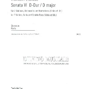 Sofort Bestellen Sonate D-Dur Nr.6 für Streichorchester