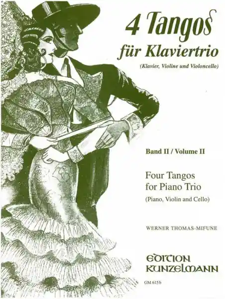 Aktuell 4 Tangos Band 2 für Klaviertrio (Klavier, Violine und Violoncello)