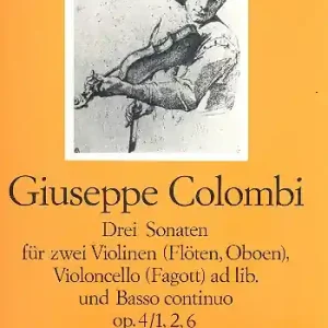 3 Sonaten aus op.4 für 2 Violinen Violoncello und Bc Direktkauf