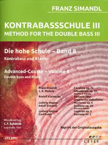 Neuheit Die hohe Schule Band 8 für Kontrabass und Klavier