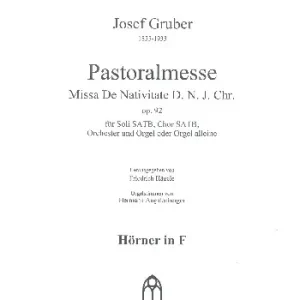 Sonderaktion Pastoralmesse op.92 für Soli, gem Chor und Orgel (Orchester ad lib)