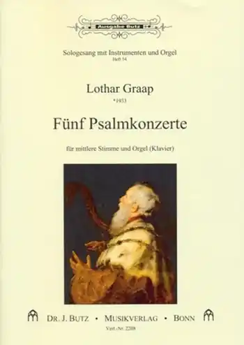Neu 5 Psalmkonzerte für Gesang (mittel) und Orgel (Klavier)
