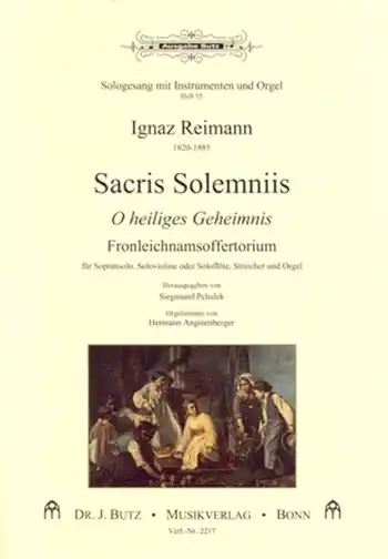 Sacris solemniis für Sopran (Tenor), Violine (Flöte), Streicher und Orgel Preisreduziert