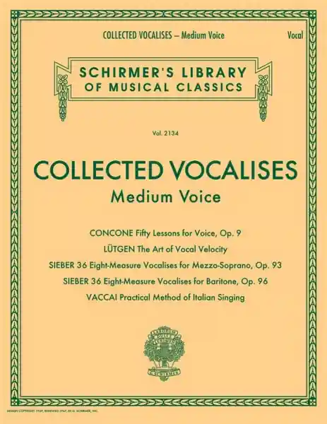 Neuheit Collected Vocalises for medium voice and piano