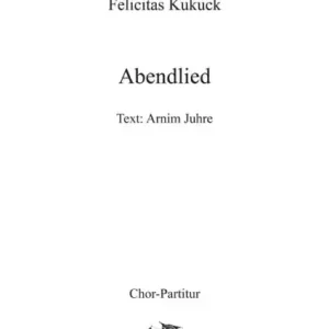 Abendlied für gem Chor a cappella Partitur Günstig