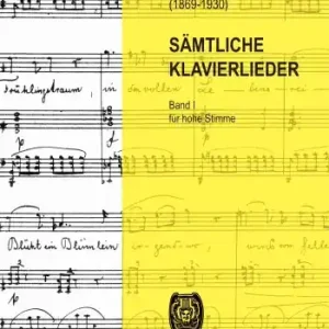 Sämtliche Klavierlieder Band 1 für hohe Singstimme und Klavier Sofort Bestellen