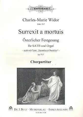 Abverkauf Surrexit a mortuis op.23,3 für gem Chor und Orgel
