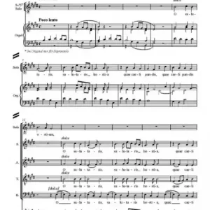 O salutaris hostia für Sopran, gem Chor und Orgel Mega-Angebot