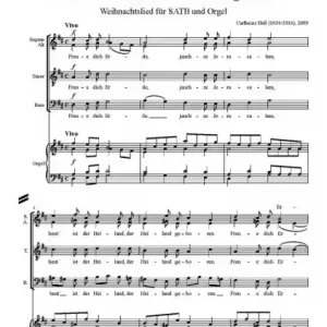 Freu dich Erde der Heiland ist geboren für gem Chor und Orgel Super-Preis