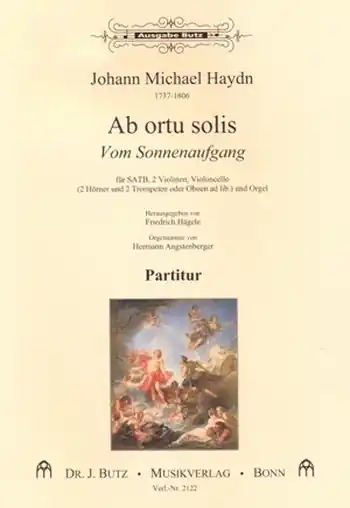 Expressversand Ab ortu solis für gem Chor, 2 Violinen, Violoncello und Orgel (Bläser ad lib)