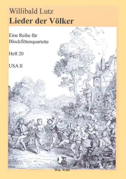 Lieder der Völker Band 20 - USA für 4 Blockflöten Neu