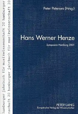 Mega-Angebot Hans Werner Henze Symposion Hamburg 2001