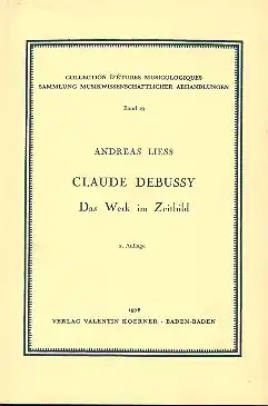 Claude Debussy Das Werk im Zeitbild Ausverkauf
