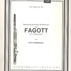 Preiswert Grifftabelle für Fagott mit Trillergriffen