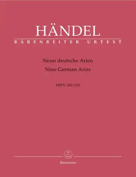 9 deutsche Arien HWV202-210 für Sopran, ein Soloinstrument und Bc Direkt Vom Hersteller