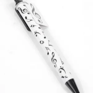 Druck-Bleistift 13 cm Noten weiß Preiswert