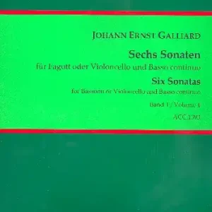 Heißes Angebot 6 Sonaten Band 1 (Nr.1-3) für Fagott (Violoncello) und Bc