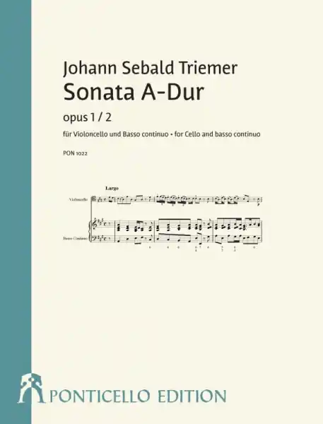 Beliebt Sonate A-Dur op.1,2 für Violoncello und Bc
