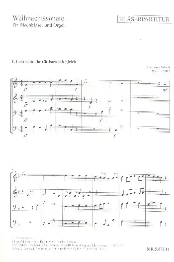 Schneller Versand Weihnachtssonate für Blechbläser und Orgel