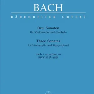 3 Sonaten nach BWV1027-1029 für Violoncello und Cembalo Sonderangebot
