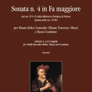 Neue Ware Sonata in fa maggiore no.4 per flauto dolce contralto (flauto traverso/oboe) e Bc