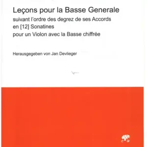 Letzte Chance Leçons pour la Basse Generale pour un Violon avec la Basse chiffrée
