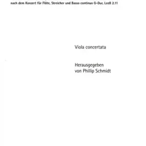 Konzert C-Dur für Viola, Streicher und Bc Begrenztes Angebot