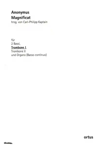 Magnificat für 2 Bässe, 2 Posaunen und Bc Bestseller