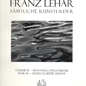 Sämtliche Kunstlieder Band 3 Einzelne Lieder 1921-1928 Wochenendangebot