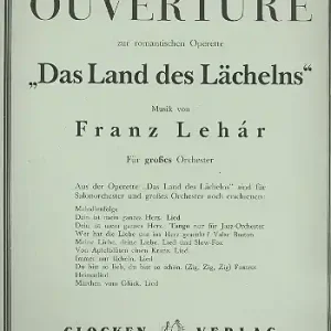 Das Land des Lächelns Ouvertüre für Orchester Preiswert