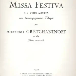 Missa festiva op.154 pour 4 voix mixtes avec accompegnement d'orgue Top-Seller