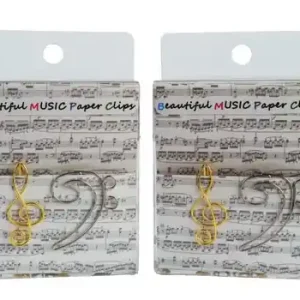 Super-Preis Büroklammer Violinschlüssel gold und Bassschlüssel silber 3 cm