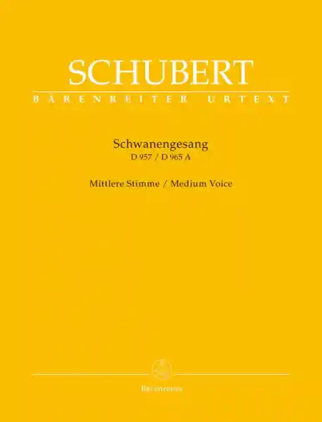 Schwanengesang D957 / D965a für Gesang (mittel) und Klavier Kostenfreie Lieferung