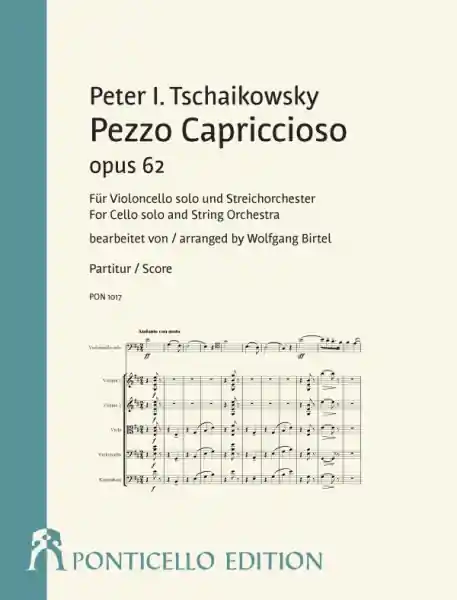 Begrenztes Angebot Pezzo Capriccioso op.62 für Violoncello und Streichorchester