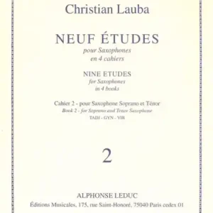 Top-Preis 9 Etudes vol.2 . pour saxophone soprano et ténor