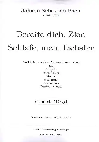 2 Arien aus dem Weihnachtsoratorium für Alt, Oboe (Flöte), Violine und Bc Saisonangebot