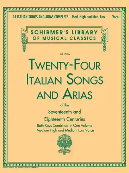 Saisonangebot 24 Italian Songs and Arias for medium high and medium low voice and piano