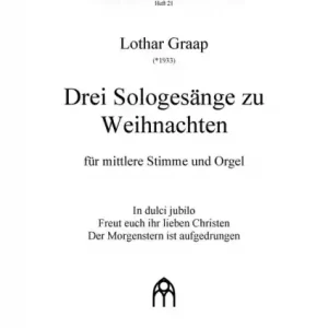 3 Sologesänge zu Weihnachten für Gesang und Orgel Expressversand