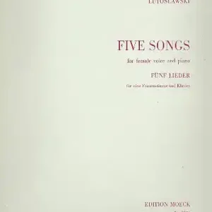5 Lieder für eine Frauenstimme und Klavier (pol/en/dt) Billig