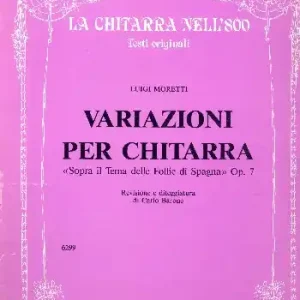 Variazioni sopra Il tema delle Follie Di Spagna op.7 per chitarra Markenware