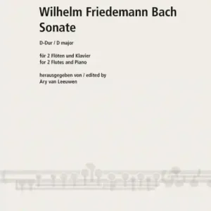 Super-Preis Sonate D-Dur für 2 Flöten und Klavier