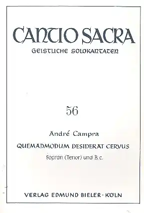 Quemadmodum desiderat cervus für Sopran und Bc Begrenztes Angebot