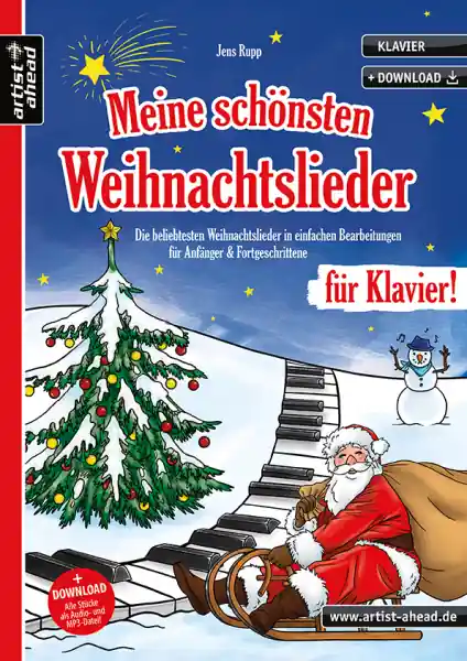 Highlight Meine schönsten Weihnachtslieder (+Online Audio) für Klavier (mit Texten)