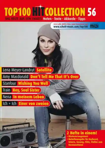 Sofort Bestellen Top 100 Hit Collection Band 56 für Gesang/Klavier/Keyboard/Gitarre