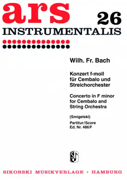 Schneller Versand Konzert f-Moll für Cembalo (Klavier) und Streichorchester