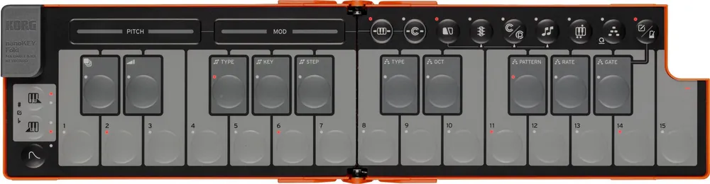 Mega-Angebot Korg nanoKEY Fold Lava Orange
